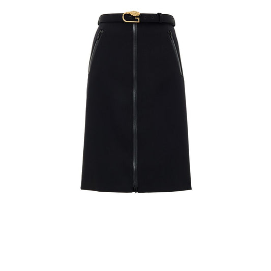 Gucci Black Wool Skirt GU-9803676-IT42|M
