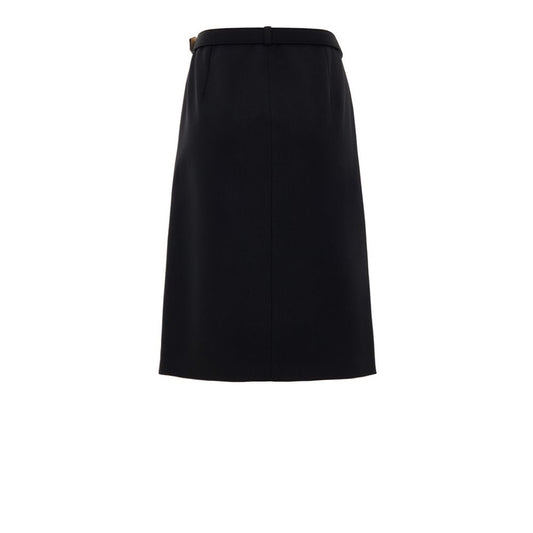 Gucci Black Wool Skirt GU-9803676-IT42|M