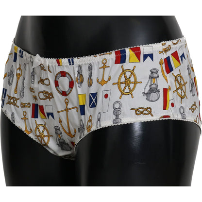Dolce & Gabbana Underwear Sailor Print Silk Bottoms
