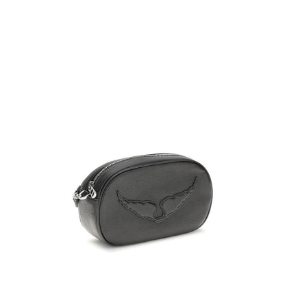 Zadig & Voltaire Black Calf Leather Bos Taurus Shoulder Bag