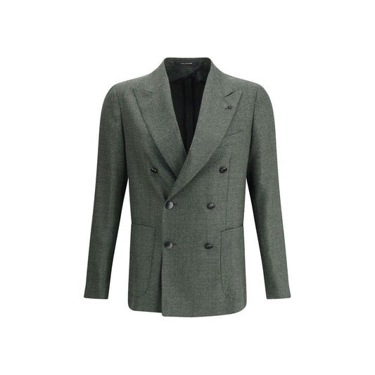 Tagliatore Green Fleece Wool Blazer