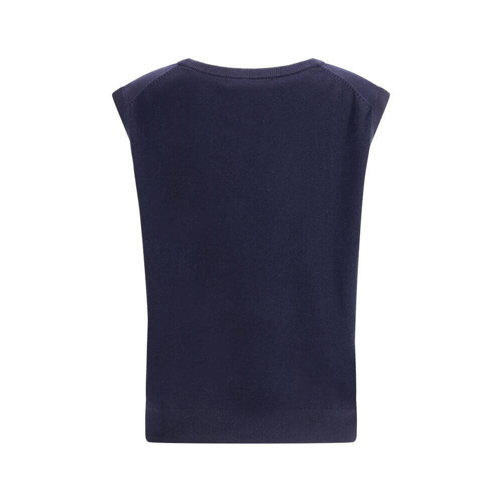 Extreme Cashmere Blue Cashmere Sleeveles Sweater