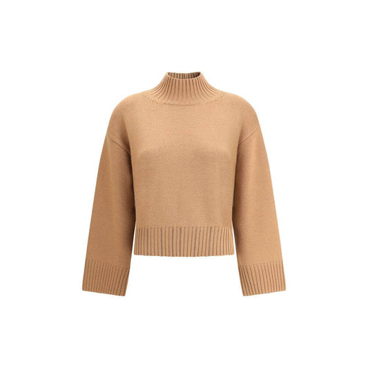 Fabiana Filippi Beige Fleece Wool Sweatshirt