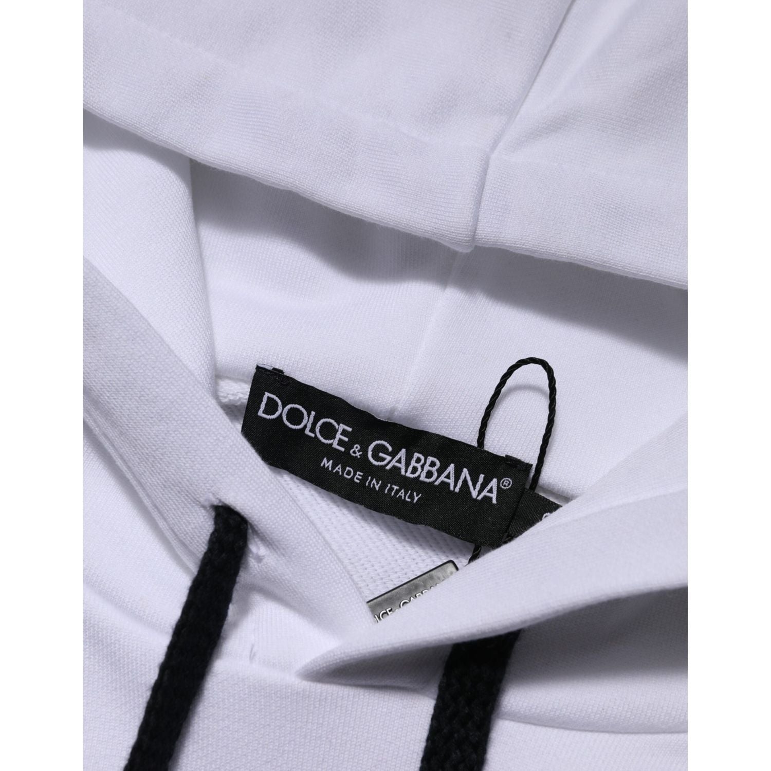 Dolce & Gabbana White Sacred Heart Hooded Sweatshirt Sweater