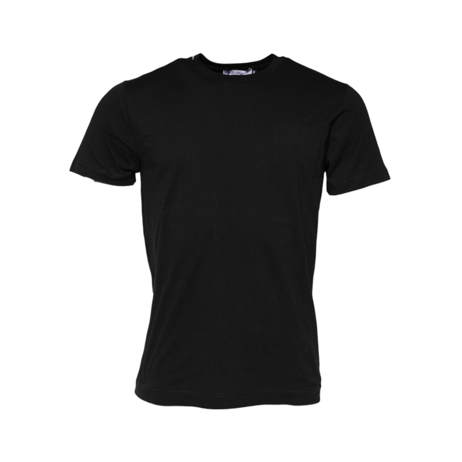 Dolce & Gabbana Black Cotton Crew Neck Short Sleeves T-shirt