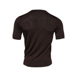 Dolce & Gabbana Brown Silk Crew Neck Short Sleeves T-shirt