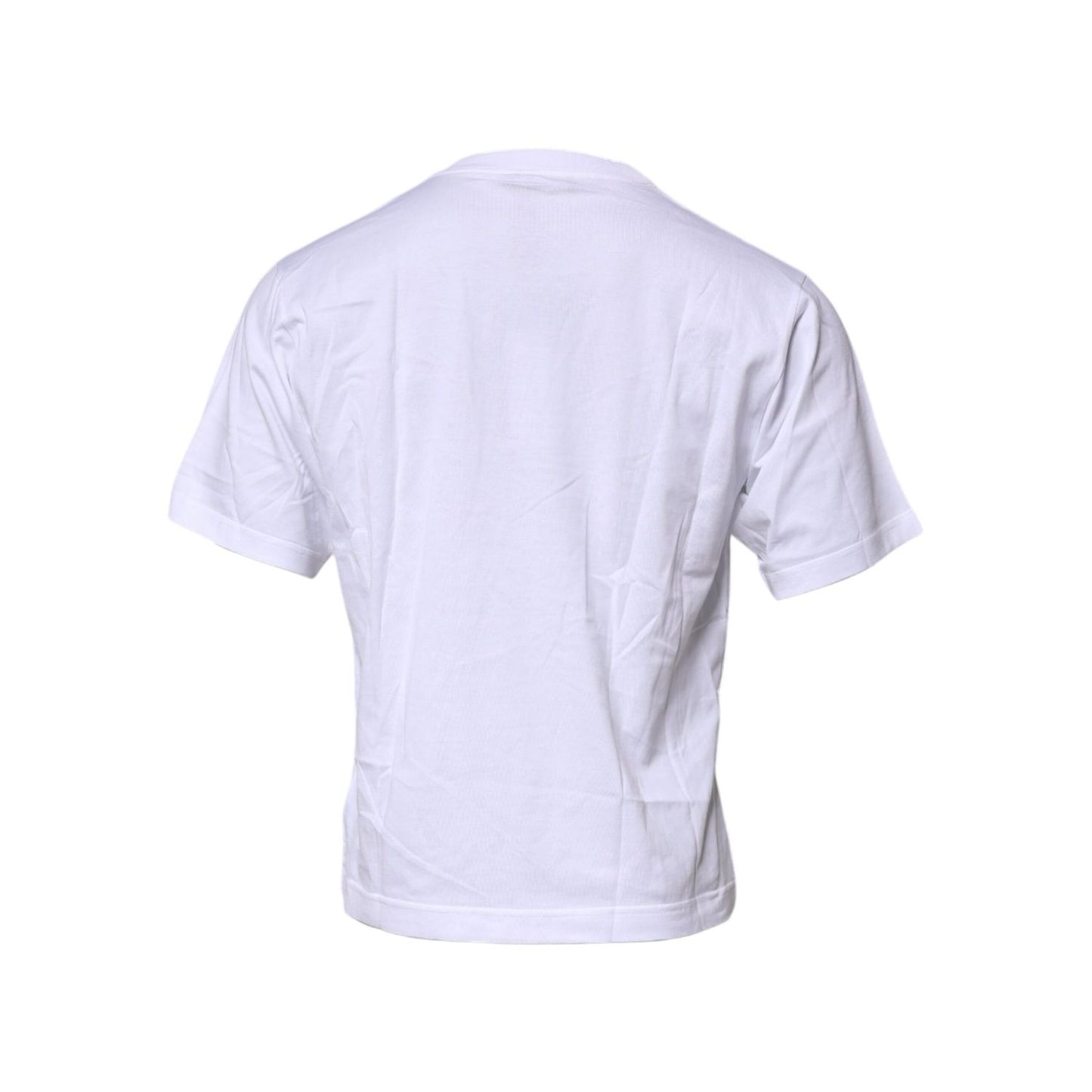 Dolce & Gabbana White Logo Crew Neck Short Sleeves T-shirt