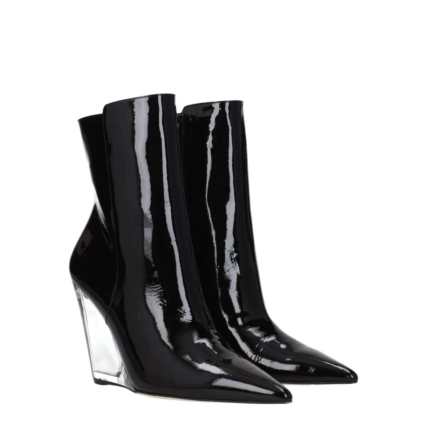 Stuart Weitzman Black Leather Ankle Boots