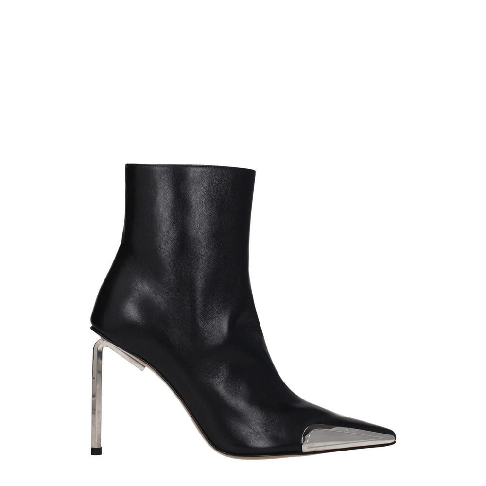 Off-White Black Leather Ankle Boots OF-8547443736841-EU36/US6