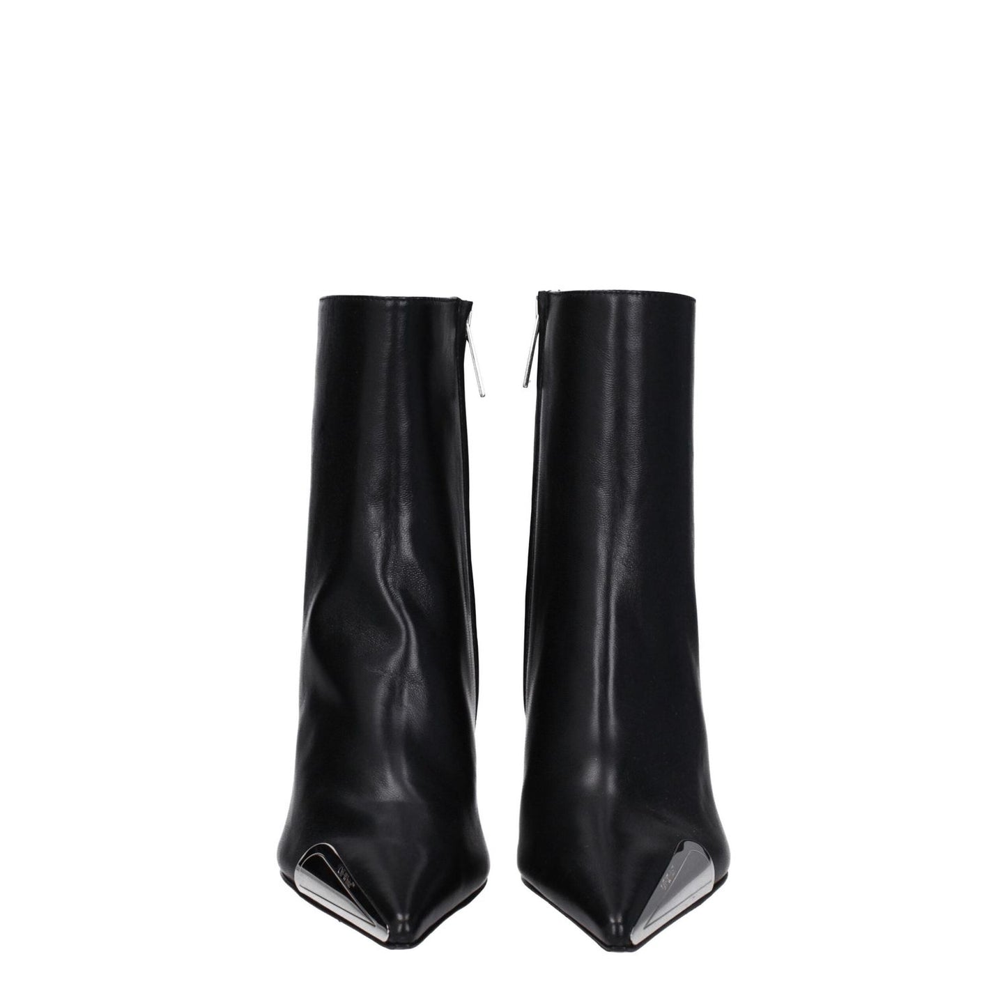 Off-White Black Leather Ankle Boots OF-8547443736841-EU36/US6