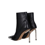 Off-White Black Leather Ankle Boots OF-8547443736841-EU36/US6