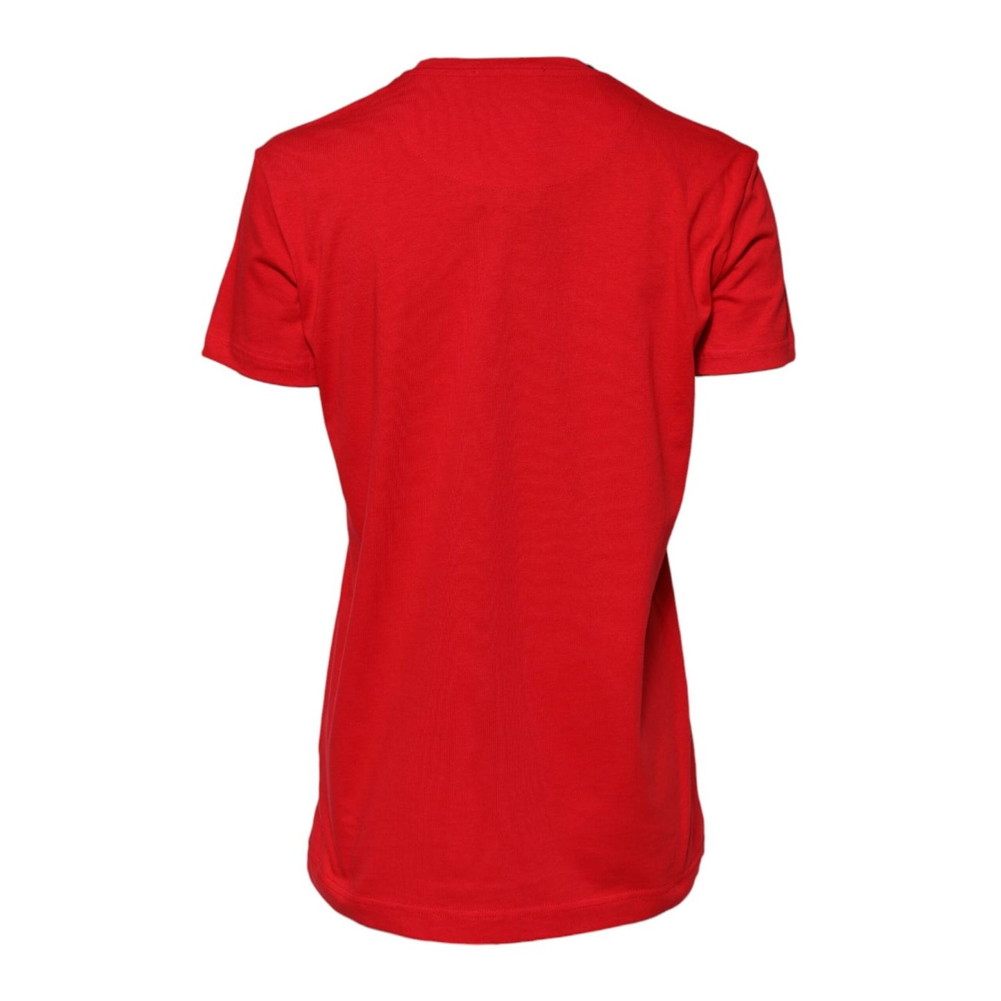Dolce & Gabbana Red Crew Neck Short Sleeves Tee T-shirt
