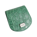 Dolce & Gabbana Green Exotic Skin Coin Condom Case Holder Pocket Wallet