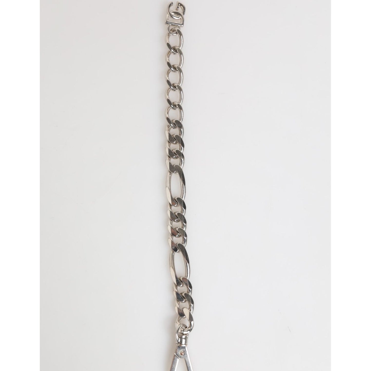 Dolce & Gabbana Silver Tone Brass Chain Lobster Clasp DG Logo Bracelet