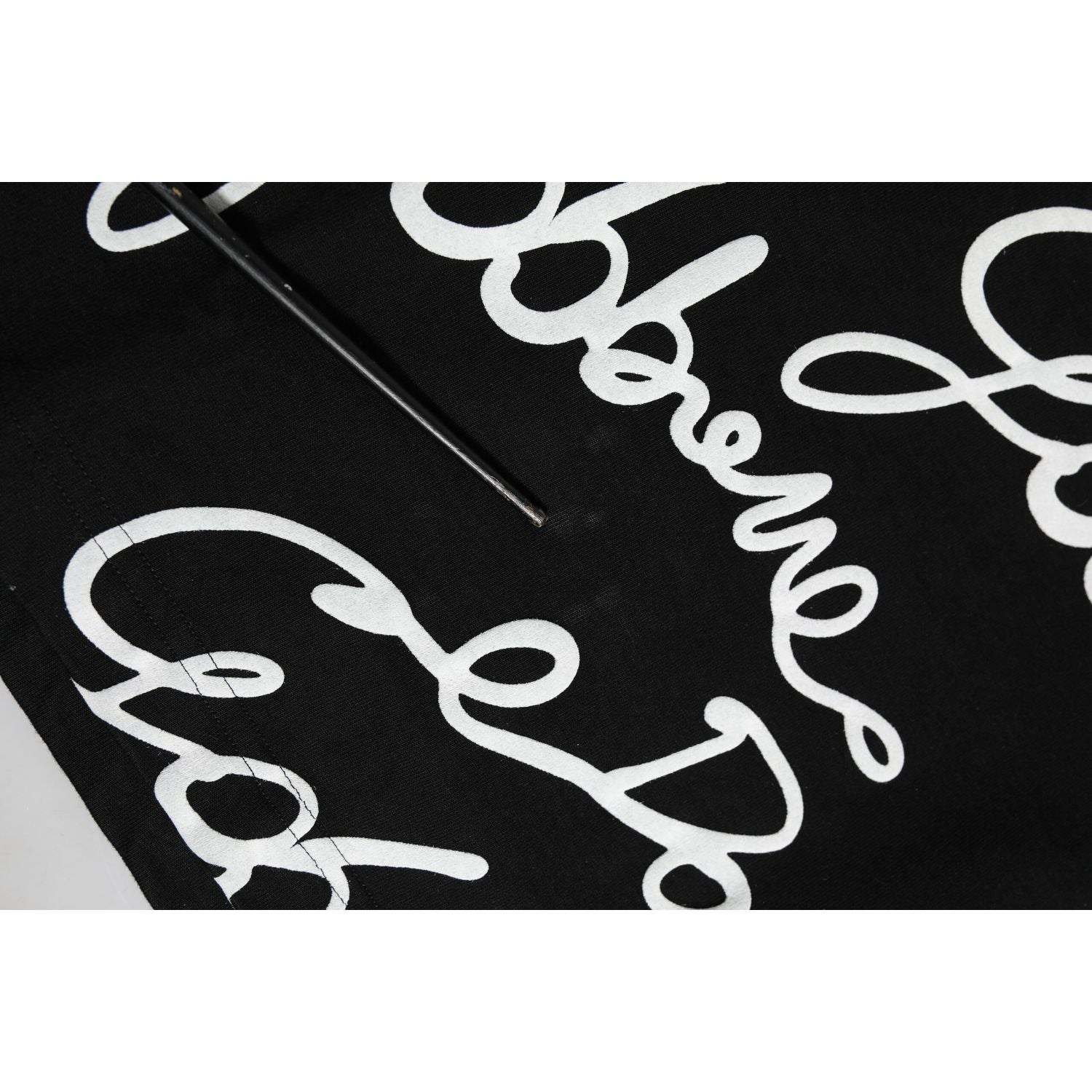 Dolce & Gabbana Black Logo Print Cotton Crew Neck T-shirt