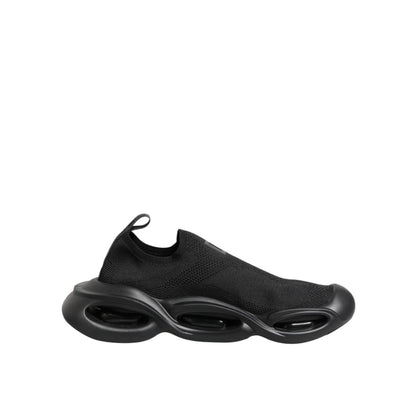 Dolce & Gabbana Black Slip On Wave Low Top Men Sneaker Shoes