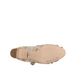 Dolce & Gabbana Gold Jacquard Crystal Mary Janes Pumps Shoes