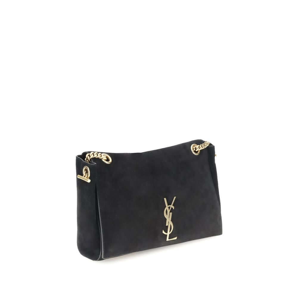 Saint Laurent Black Calf Leather Bos Taurus Shoulder Bag
