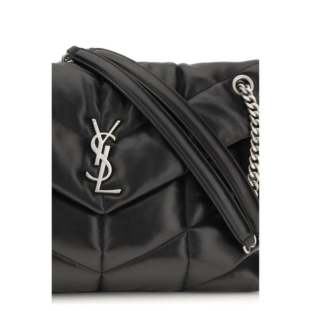Saint Laurent Black Lamb Ovis Aries Aries Shoulder Bag