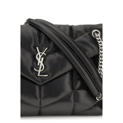 Saint Laurent Black Lamb Ovis Aries Aries Shoulder Bag
