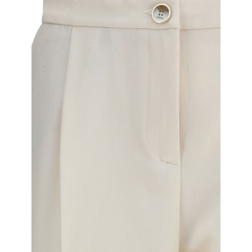 Cruna Cream Polyester Casual Pants