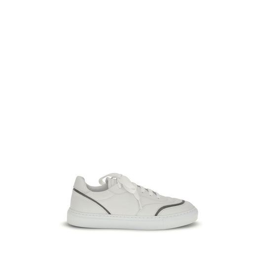 Brunello Cucinelli Leather Sneakers with Shiny Details BR-MZGSG3077PC7592-EU36/US6