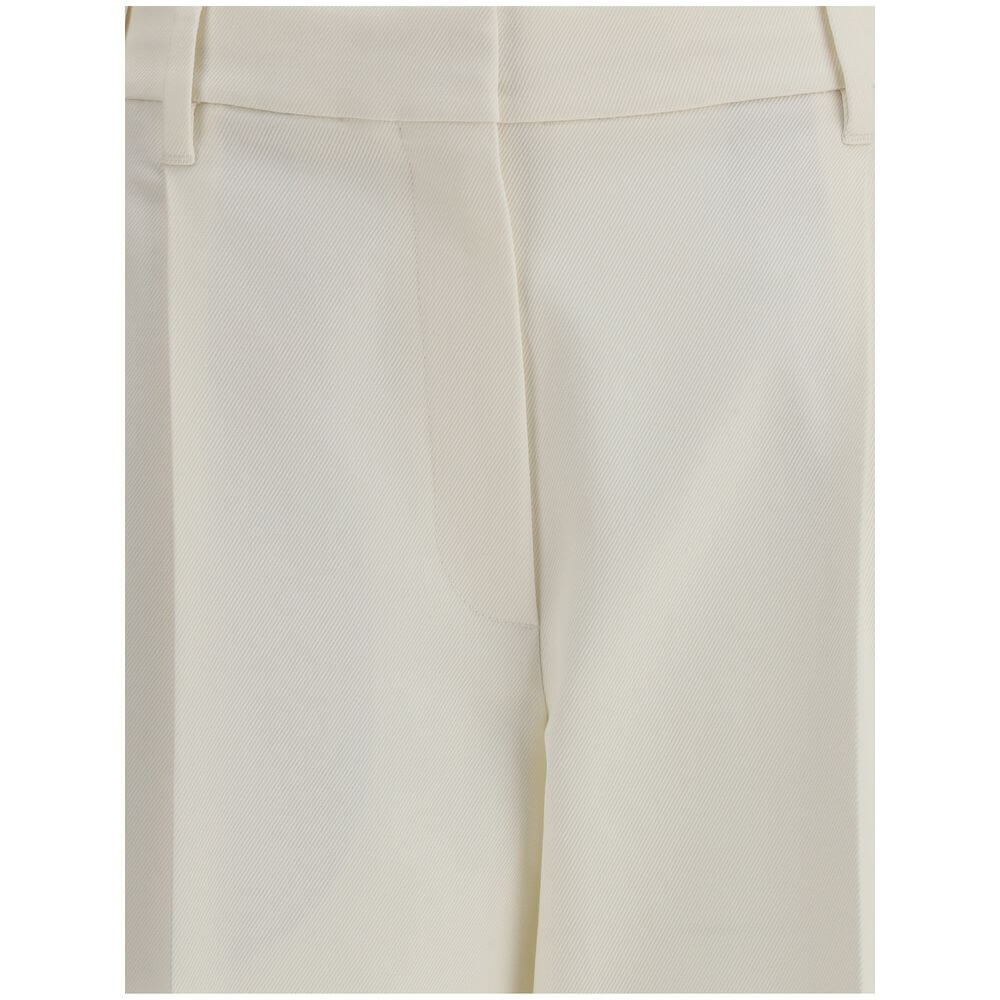 Brunello Cucinelli White Cotton Chino Pants