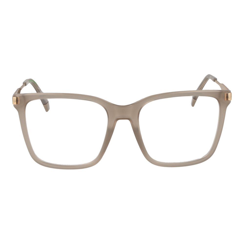 Polaroid Beige Unisex Glasses Frame full-rim with square polyamide design and demo lenses