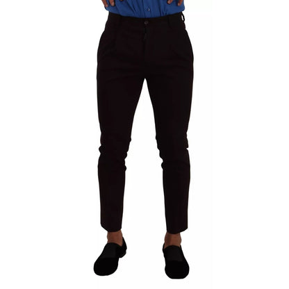 Dolce & Gabbana Bordeaux Cotton Stretch Skinny Trouser