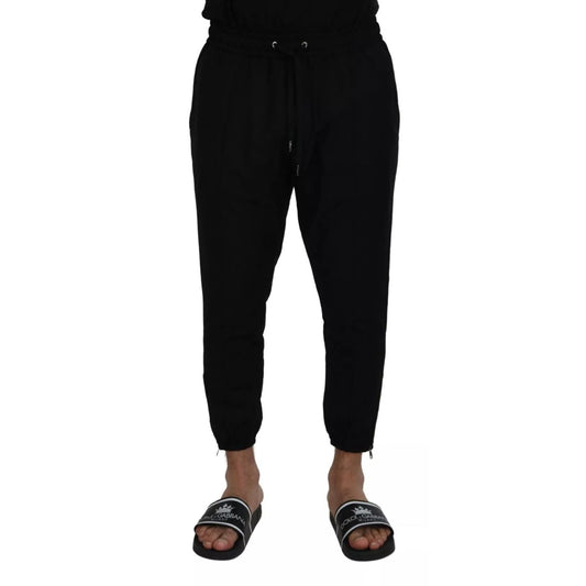 Dolce & Gabbana Black Jogger Wool Jogging Trouser