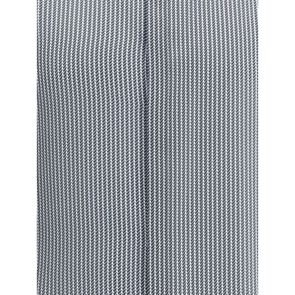 Close-up of Giorgio Armani Black Silk Pattern Shirt showcasing geometric design.