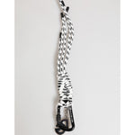 Dolce & Gabbana Multicolor Polyester Tape String DG Logo Keychain Keyring with polished metal hardware on display