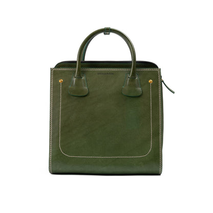 Dsquared² Green Leather Tote Bag