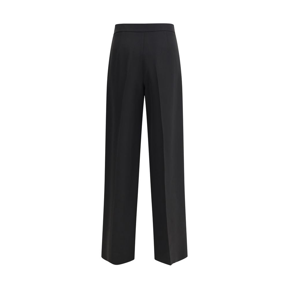 Giorgio Armani Black Silk Casual Pants
