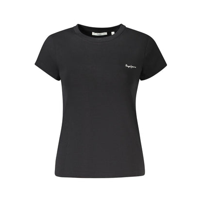 Pepe Jeans Black Cotton Women T-Shirt