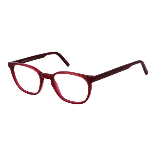 Andy Wolf Purple Unisex Glasses Frame in acetate with full-rim oval design, size 50-18-145. Includes branded case.