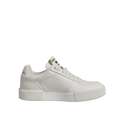 Dolce & Gabbana White Miami Leather Low Top Sneakers Shoes