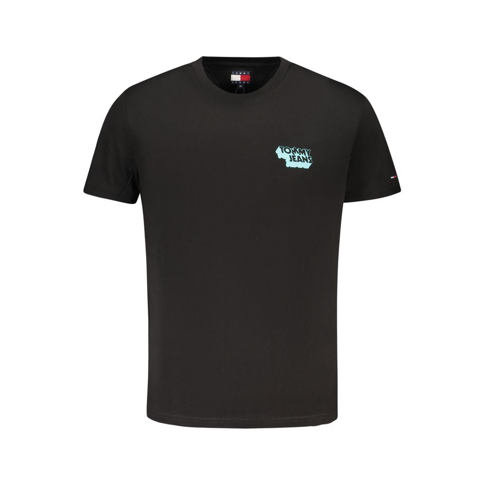 Tommy Hilfiger Black Cotton Men T-Shirt TO-39464-S