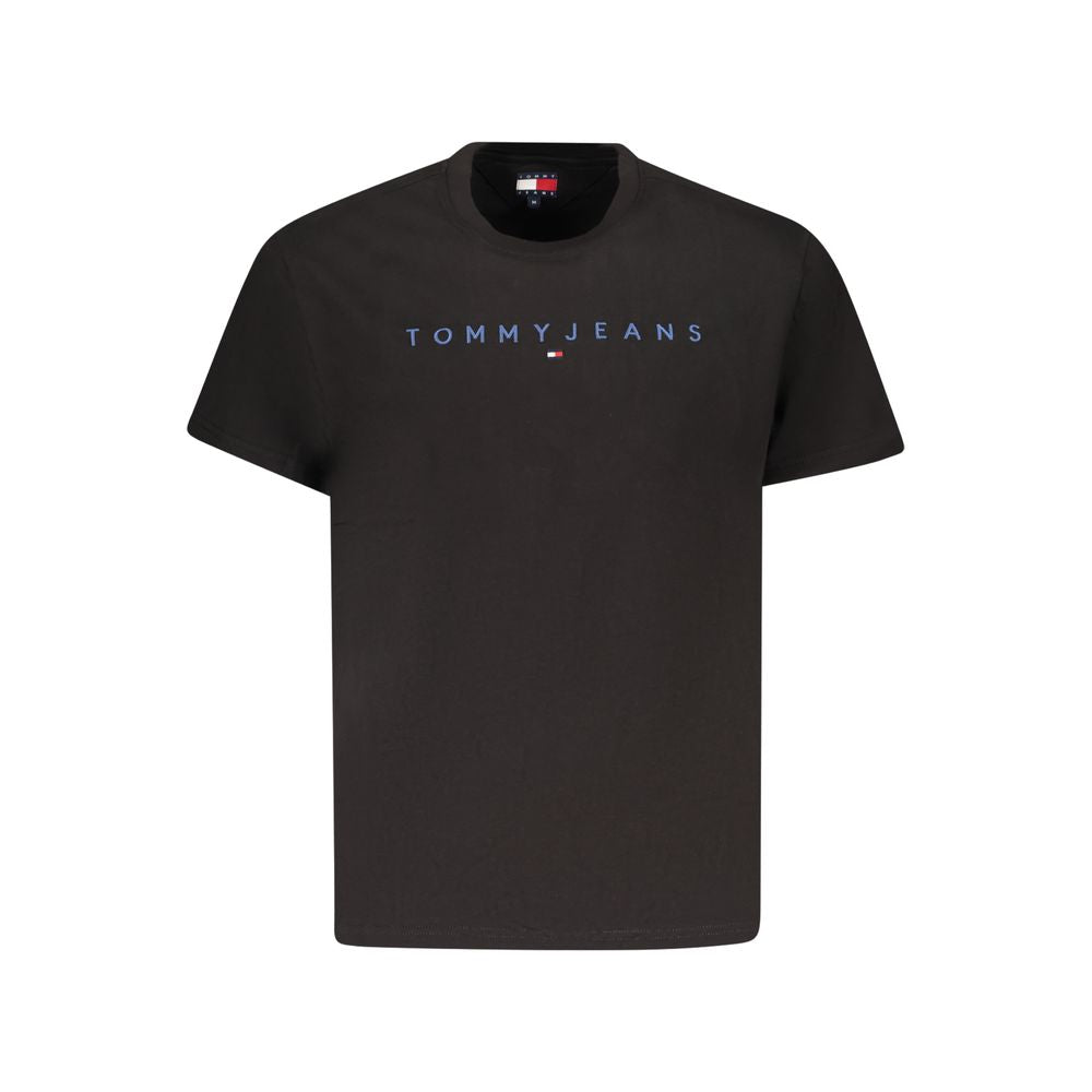 Tommy Hilfiger Black Cotton Men T-Shirt TO-39472-S