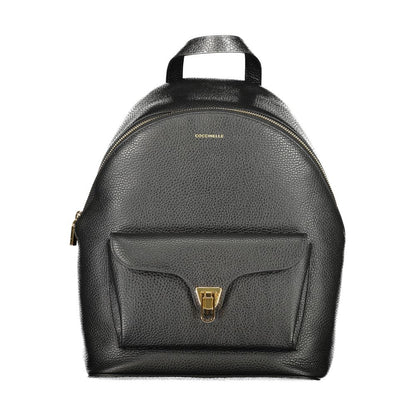 Coccinelle Black Leather Women Backpack