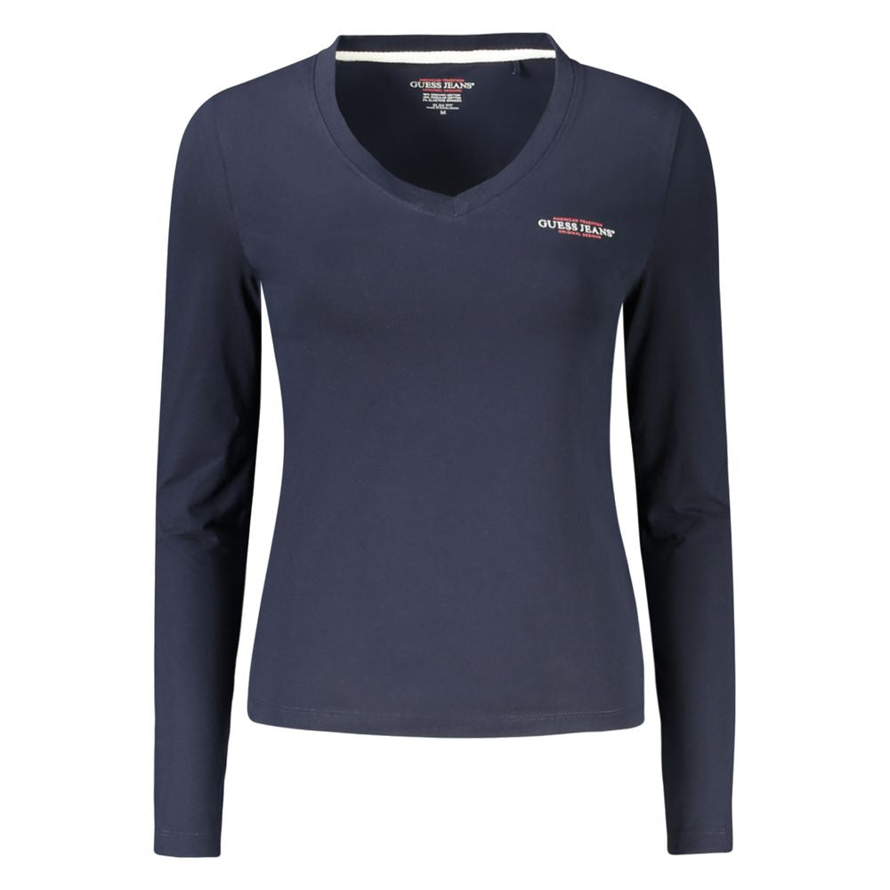 Guess Jeans Blue Cotton Tops & T-Shirt