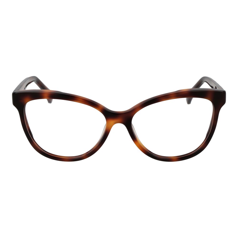 Max Mara Brown Women Glasses Frame in acetate cat eye style, full-rim design with a lens width of 54, bridge 15, and temples 140 mm.