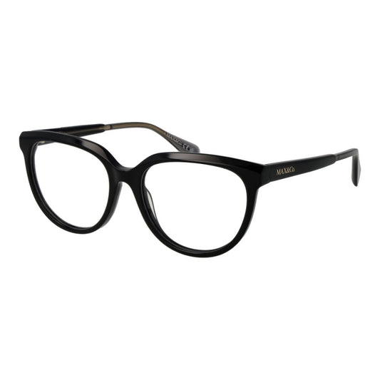 Max & Co Black Women Glasses Frame, full-rim acetate in black, size 53-16-140 with demo lenses, includes branded case.