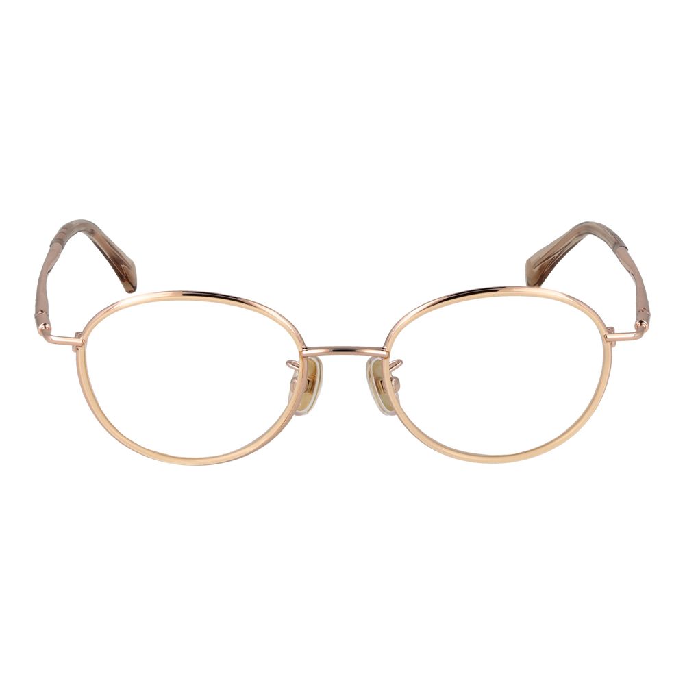 Max Mara Rose Gold Women Glasses Frame Round Metal Full-Rim