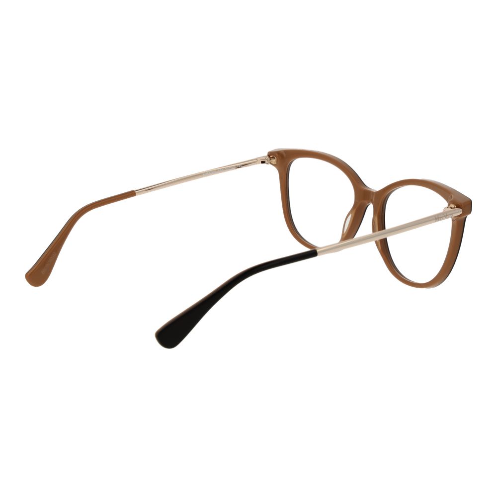 Max Mara Brown Women Glasses Frame in acetate, square full-rim with demo lenses, brown color, style with comfort for women.