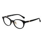 Max Mara Black Women Glasses Frame in acetate with full-rim round black design, size 49-18-145, demo lenses included.