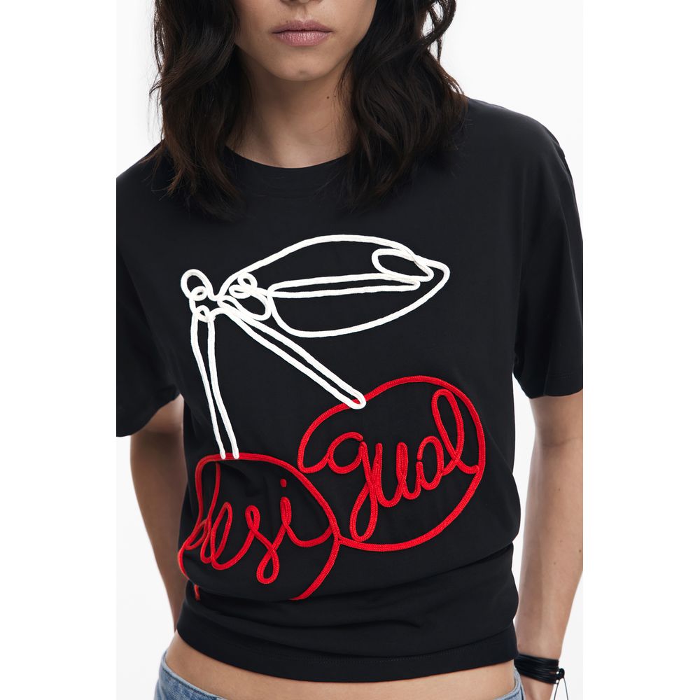 Desigual Black Cotton Women T-Shirt