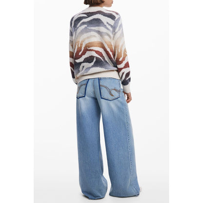 Desigual White Marabou Sweater