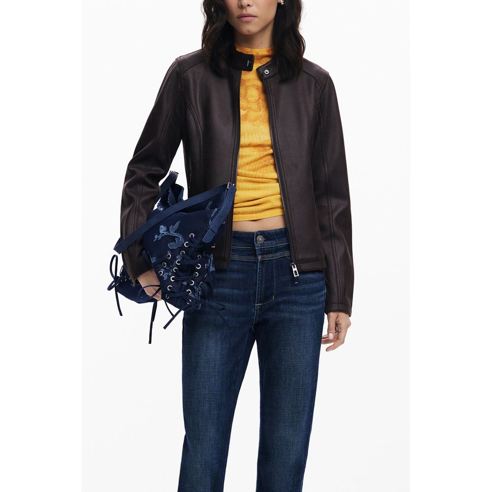 Desigual Brown Polyester Jackets & Coat