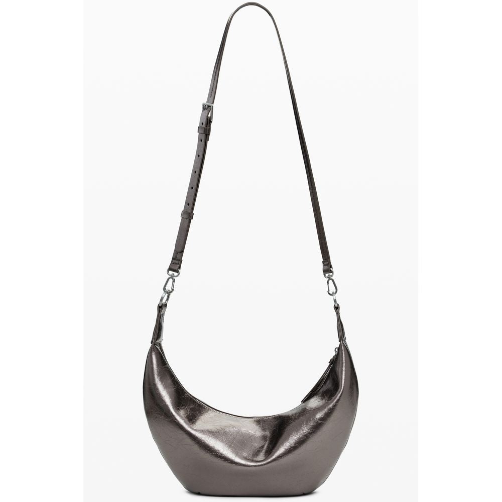 Desigual Bronze Polyethylene Women Handbag with adjustable straps and shimmering bronze hue.